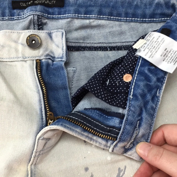 Cult Of Individuality Zen Mid Rise Skinny Jeans Womens 26 White Blue Denim‎ - Picture 9 of 13